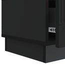 TV-skab med skuffe Sort 147 x 34,5 x 27 cm Konstrueret træ