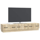 TV-skab med skuffe Sonoma-eg 147 x 34,5 x 27 cm Konstrueret træ