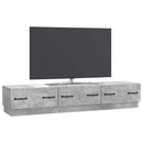 TV-skab med skuffe Betongrå 147 x 34,5 x 27 cm Konstrueret træ
