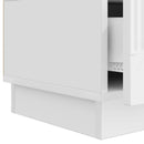 TV-skab Hvid højglans 147 x 34,5 x 27 cm Konstrueret træ