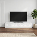 TV-skab Hvid højglans 147 x 34,5 x 27 cm Konstrueret træ