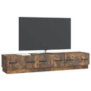 TV-skab med skuffe Røget eg 147 x 34,5 x 27 cm Konstrueret træ