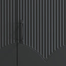 TV-skab Sort 99 x 34,5 x 47 cm Konstrueret træ