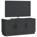 TV-skab Sort 99 x 34,5 x 47 cm Konstrueret træ