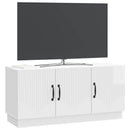 TV-skab Hvid højglans 99 x 34,5 x 47 cm Konstrueret træ
