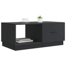 Sofabord Sort 90 x 50 x 37 cm Konstrueret træ