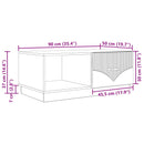 Sofabord Gammelt træ 90 x 50 x 37 cm Konstrueret træ