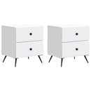 Natskab 2 pcs Hvid 43 x 34,5 x 47,5 cm Konstrueret træ