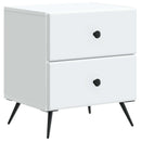 Natskab 2 pcs Hvid 43 x 34,5 x 47,5 cm Konstrueret træ