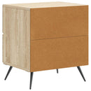 Natskab 2 pcs Sonoma-eg 43 x 34,5 x 47,5 cm Konstrueret træ
