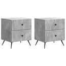 Natskab 2 pcs Betongrå 43 x 34,5 x 47,5 cm Konstrueret træ