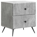 Natskab 2 pcs Betongrå 43 x 34,5 x 47,5 cm Konstrueret træ