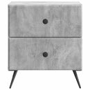 Natskab 2 pcs Betongrå 43 x 34,5 x 47,5 cm Konstrueret træ