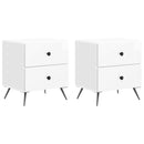 Natskab 2 pcs Hvid højglans 43 x 34,5 x 47,5 cm Konstrueret træ