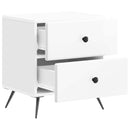 Natskab 2 pcs Hvid højglans 43 x 34,5 x 47,5 cm Konstrueret træ
