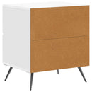 Natskab 2 pcs Hvid højglans 43 x 34,5 x 47,5 cm Konstrueret træ
