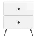 Natskab 2 pcs Hvid højglans 43 x 34,5 x 47,5 cm Konstrueret træ