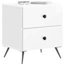 Natskab 2 pcs Hvid højglans 43 x 34,5 x 47,5 cm Konstrueret træ