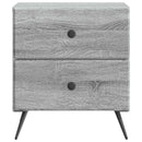 Natskab 2 pcs Grå sonoma-eg 43 x 34,5 x 47,5 cm Konstrueret træ
