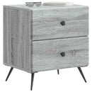 Natskab 2 pcs Grå sonoma-eg 43 x 34,5 x 47,5 cm Konstrueret træ