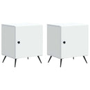 Natskab 2 pcs Hvid 43 x 34,5 x 50 cm Konstrueret træ