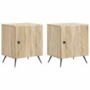 Natskab 2 pcs Sonoma-eg 43 x 34,5 x 50 cm Konstrueret træ