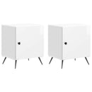 Natskab 2 pcs Hvid højglans 43 x 34,5 x 50 cm Konstrueret træ