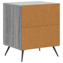 Natskab 2 pcs Grå sonoma-eg 43 x 34,5 x 50 cm Konstrueret træ