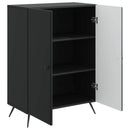 Sideboard Sort 66 x 34,5 x 90 cm Konstrueret træ