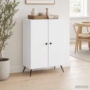 Sideboard Hvid højglans 66 x 34,5 x 90 cm Konstrueret træ