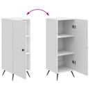 Sideboard Hvid højglans 33 x 34,5 x 90 cm Konstrueret træ