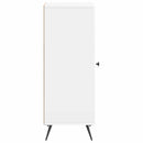 Sideboard Hvid højglans 33 x 34,5 x 90 cm Konstrueret træ