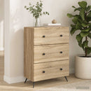 Skuffeskab Sonoma-eg 66 x 34,5 x 90 cm Konstrueret træ