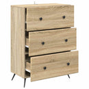 Skuffeskab Sonoma-eg 66 x 34,5 x 90 cm Konstrueret træ