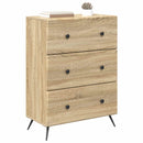 Skuffeskab Sonoma-eg 66 x 34,5 x 90 cm Konstrueret træ