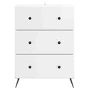 Skuffeskab Hvid højglans 66 x 34,5 x 90 cm Konstrueret træ