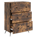 Skuffeskab Røget eg 66 x 34,5 x 90 cm Konstrueret træ