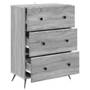 Skuffeskab Grå sonoma-eg 66 x 34,5 x 90 cm Konstrueret træ