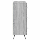 Skuffeskab Grå sonoma-eg 66 x 34,5 x 90 cm Konstrueret træ