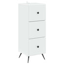 Skuffeskab Hvid 33 x 34,5 x 90 cm Konstrueret træ