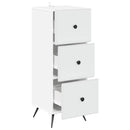 Skuffeskab Hvid 33 x 34,5 x 90 cm Konstrueret træ