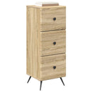 Skuffeskab Sonoma-eg 33 x 34,5 x 90 cm Konstrueret træ