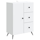 Sideboard med skuffe Hvid 66 x 34,5 x 90 cm Konstrueret træ