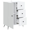 Sideboard med skuffe Hvid 66 x 34,5 x 90 cm Konstrueret træ
