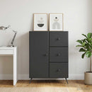 Sideboard med skuffe Sort 66 x 34,5 x 90 cm Konstrueret træ
