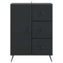Sideboard med skuffe Sort 66 x 34,5 x 90 cm Konstrueret træ