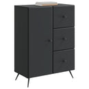 Sideboard med skuffe Sort 66 x 34,5 x 90 cm Konstrueret træ