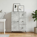 Sideboard med skuffe Betongrå 66 x 34,5 x 90 cm Konstrueret træ