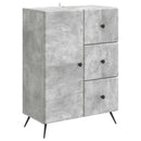 Sideboard med skuffe Betongrå 66 x 34,5 x 90 cm Konstrueret træ