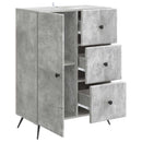 Sideboard med skuffe Betongrå 66 x 34,5 x 90 cm Konstrueret træ